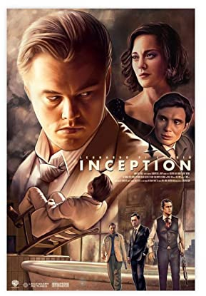 ZAPORA Inception Filmposter auf Leinwand, Schlafzimmer, Dekoration, Sport, Landschaft, Büro, Raumdekoration, Geschenk, ungerahmt, 50 x 75 cm