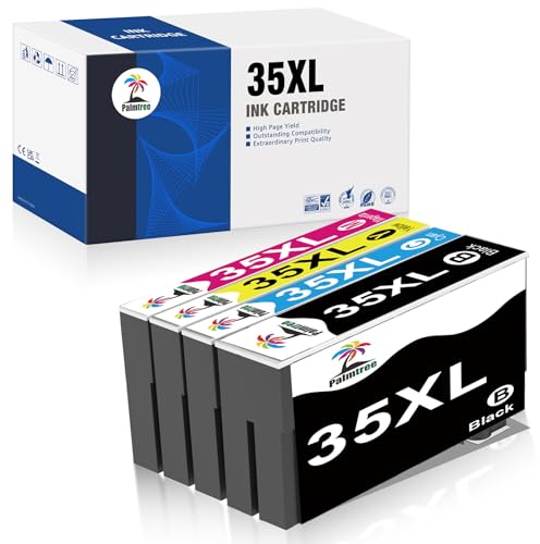 Palmtree 35XL Druckerpatronen Kompatibel für Epson 35 XL Tintenpatronen für Epson Workforce Pro WF-4720DWF WF-4725DWF WF-4730DTWF WF-4740DTWF WF-4730 WF-4725 (5er-Pack)