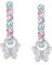 Miss Lovie Ohrringe für Mädchen Kinder Creolen Nickelfrei 925 Sterling Silber mit Schmetterling Anhänger Mädchenohrringe Charm Design Hypoallergen Silberohrringe Multicolor