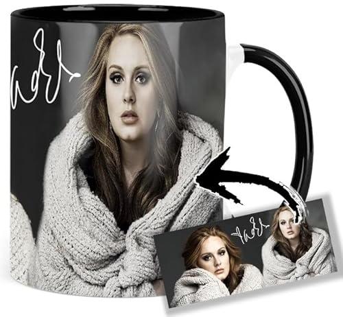 Adele Tasse Innen & Henkel Schwarz Keramikbecher Mug