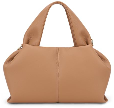 CHAMAIR Kleine Handtasche Damen Umhängetasche Ledertasche Damen-Henkeltaschen Dumpling Crossbody Bag Moden PU Leder Geldbörse Handtaschen mit Abnehmbarer Schultergurt