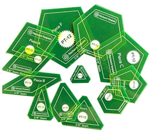 LIVASH Englisches Paper Piecing Quilt-Vorlagen-Set, Handnähschablone, Diamant-Dreieck-Werkzeug