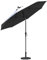 PURPLE LEAF Parasol de Jardin Exterieur Inclinable 270 cm avec Manivelle, Parasols avec 8 Baleines et Mât Central en Aluminium, Toile Protection UV pour Balcon Patio Terrasse, Gris