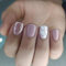 24pcs Short False Nails Glitter Pink Stick on Nails White Marble Press on Nails Removable Glue-on Nails Fake Nails Acrylic Full Cover Nails Women Girls Nail Art Accessories