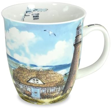 Kaffeebecher Darß - Zingst, Kaffeetasse Tassen Teetassen Henkelbecher Ostsee Leuchtturm