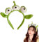 Dinghaole Bandeau à trois yeux en peluche, épingle à cheveux amusante pour le maquillage et le lavage du visage, bandeau mignon pour photo d'anime pour maquillage