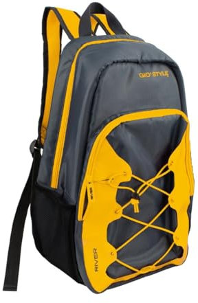GIO'STYLE Zaino termico River | Giallo/Nero | Taglia M | Spallacci imbottiti | Due tasche in rete portaoggetti