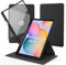 CACOE Rotierende Hülle für Samsung Galaxy Tab S6 Lite 2024 2022 2020 10.4 Zoll mit Stifthalter, 360 Grad Drehbare Schutzhülle Acryl, Transparente Rückseite Stoßfest Grenze (Schwarz)