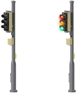 Evemodel 2 Stück Spur H0 1:87 grün rot gelb Modell Verkehrsampel Signal Fahrzeug BAU Beleuchtung Lampe