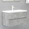 Iiaky Mobile Lavabo Grigio Cemento 80x38,5x45 cm in Legno Multistrato-Mobile Bagno sospeso arredo Moderno mobili in Legno