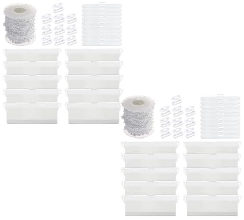 Saiyana Ganci per Tende con Catenelle Perline da 127 Mm per Dispositivi Fissaggio Facili per Tende da Finestra per più Tipi Tende