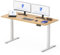 FLEXISPOT 140 x 60 cm Electric Standing Desk, Sit Stand Table Height Adjustable Desk with Backpack Hook and Memory Smart Pannel, Home Office, Maple