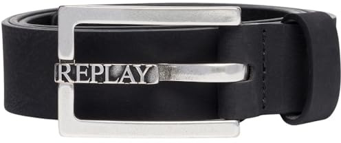 REPLAY Herren AM2706 Gürtel, 0098 Black, 110 cm
