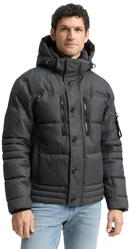 TOM TAILOR Herren 1048485 Pufferjacke mit abnehmbarer Kapuze