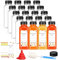 Stowetry 20 Pcs 400ml/13.6oz Plastic Juice Bottles with Evident Lids,Empty Reusable Water Bottle,Clear Bulk Drink Containers for Fridge Drinks,Juices,Smoothies and Other Homemade Beverages