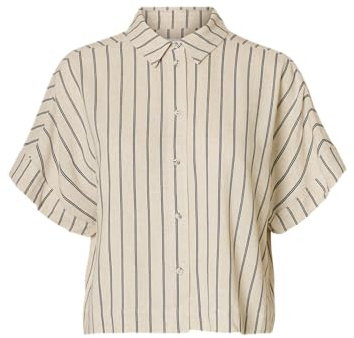 SELECTED FEMME Female Crop-Bluse Streifen | Cropped shirt