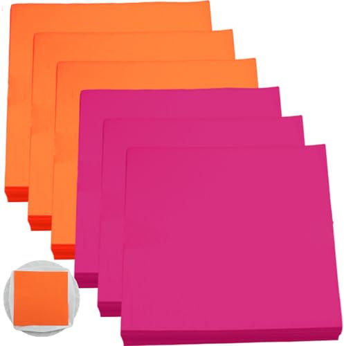 Hintyne Lot de 120 Serviettes en Papier jetables antidérapantes Rose Rouge et Orange 33 x 33 cm pour fête Mariage dîner et Cocktail