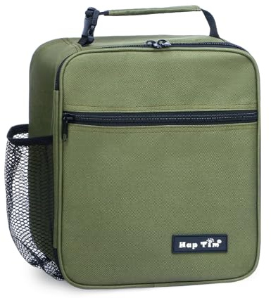 Hap Tim Insulated Lunch Bag Women, Reusable Lunch Box for Women & Men, Adluts Lunchbox for Work, Portable Lunchbag, Army Green(18654-AY)