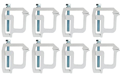 Acouto Constructions Durables de Pinces à Coquille pour 1500 2500 3500, Ajustement à Raider, Titan, 16pcs Truck Mount Pramp (Silver)