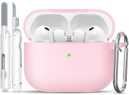 TNSNK Funda para AirPods Pro 3ª generación (2025) con Kit Limpiador y Llavero, Funda de Silicona a Prueba de Golpes para Apple Airpods Pro 3rd - Soporte de Carga inalámbrica