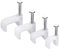 Grapas para Cables, Clips de cable Abrazaderas de administración de cables domésticos 6 mm 7 mm 8 mm 10 mm U-Clip y Screw Surtido de 400 piezas Blanco