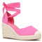 La Modusa-Alpargatas con estampado Python de cuña trenzado, fucsia, 41 EU
