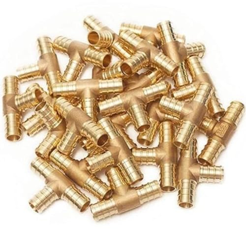 1/2 x 1/2 x 1/2 PEX Barbed Tee - Barbed Crimp Fitting 10 in Pack