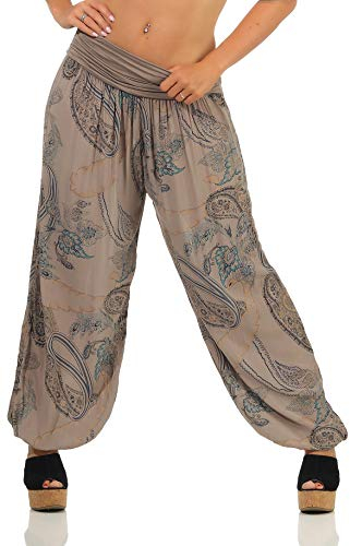 Malito Femme Pantalon Sarouel Yoga Pantalon Sport 7185 (Fango)