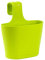 ENGELLAND 1 x Blumentopf zum Auf-Hängen, Geländertopf, Grün, Hängetopf, Balkon-Kasten, oval, Übertopf, Pflanzkasten, mit Wasserspeicher/Wasserauffangschale, 2,8 Liter