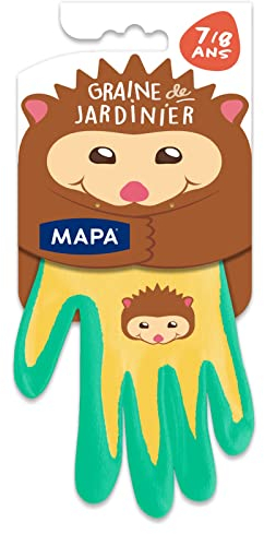 MAPA - Gartenhandschuhe für Kinder – Polyamid mit Nitril-Beschichtung – Schutz und Komfort – 1 Paar – Größe 7/8 Jahre – zufällige Farbauswahl