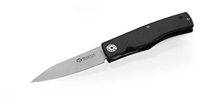 Maserin 392 CARBON coltello acciaio inox N690 finitura satinata leggero e resistente (Carbonio nero)