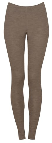 Dilling Damen Merino Leggings 1x1 glatt aus 100% Bio Merinowolle Slim Fit Base Layer atmungsaktiv