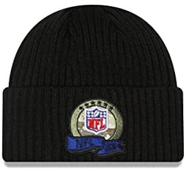 New Era NFL Logo NFL Salute to Service 2022 Black Cuff Knit Beanie - One-Size