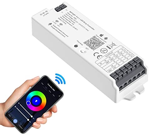 SEZO WB5 5in1 WiFi Bluetooth LED Controller Auto-Synchronisation Kompatibel mit Alexa/Google Home/Tuya Smart Life APP Steuerung für Monochrome RGB RGBCCT RGBW LED Streifen DC12-24V