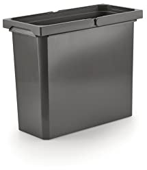 Naber Mülleimer | Modell 8012340 | Volumen 16L | 183 x 382 x 326 mm | Kunststoff Anthrazit