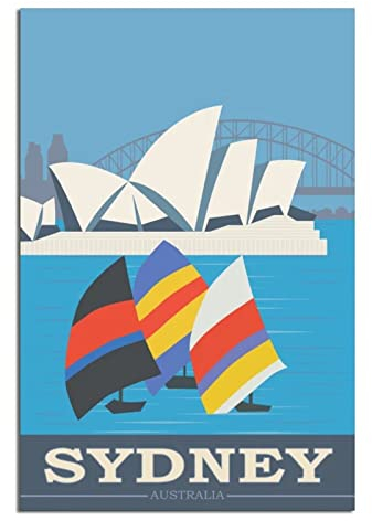 Vintage Reiseposter Australien Sydney Leinwand Kunst Poster Geschenk Wanddekoration Malerei Poster Dekorative Poster