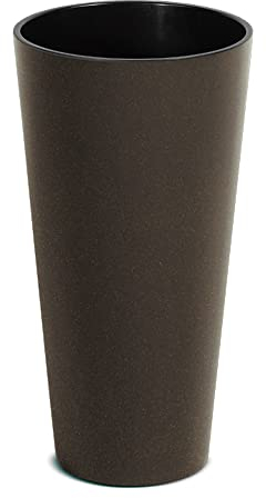 Prosperplast Pot Haut et Rond, sans réservoir, 25 x 25 x 47,6 cm, capacité de 9 l.