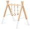 GOPLUS Baby Gym Spieltrapez, Baby Fitnesstrainer aus Holz, mit Spielzeug, Spiel- und Greiftrainer, für Kinder über 3 Monate, zur Verbesserung von Griffigkeit und Koordination (Weiß)