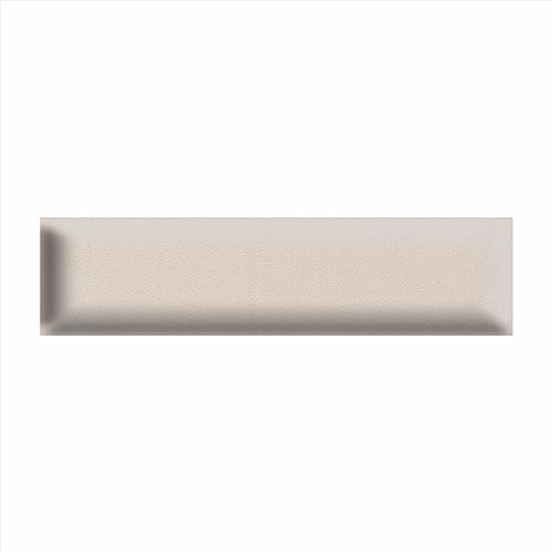 Canvasfly Wandpaneel 60x15 cm 3D gepolstert Ecru - zur einfachen Montage, aus Veloursstoff, mit weicher Füllung - Kopfteil für Schlafzimmer, Dekoration Wohnzimmer, Kleiderschrank, Wand Deko