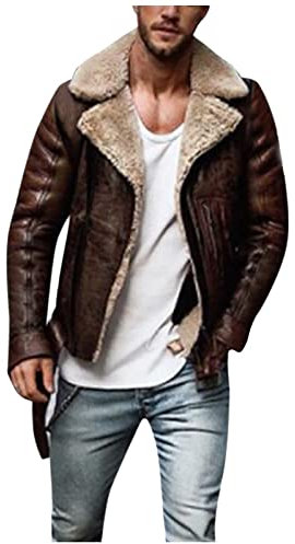 Generico Giacca in Pelle Sintetica da Uomo Giubbotto in Similpelle Casual Stile Biker Chiodo Pelle Uomo Giubbotto In Pelle Uomo Invernale Giubbini Invernali Uomo Offerta A Tempo
