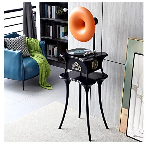 Grammofono in Legno Giradischi in Vinile Grammofono Ornamenti Modern Light Luxury Retro Old-Fashioned American Bluetooth Audio Record Player Vinyl Player
