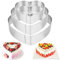 Fonyet Cercle Patisserie Coeur 3 Pcs Moule Gateau Coeur Cercle à Patisserie en Acier Inoxydable diamètre 10/15/20 cm Moule cœur pour la préparation de gâteaux et pâtisseries