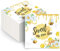 Honoson 100 Stück 3-lagige Bienen-Servietten, Cocktail-Getränke-Papierservietten, Honigthemen-Partyzubehör für Geburtstag, Babyparty, Geschlechtsoffenbarung, Bienentag, Party-Dekorationen