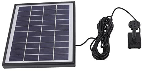 Schwimmender Brunnen mit Solarwasserpumpe, Pumpe für Solarbrunnen 5,0 W für Gärten