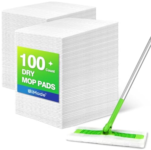 UNIMADE Dry Sweeping Cloths, 100 Count Dry Mop Refills Compatible with Swiffer Sweeper - Disposable Duster Refills Mop for Cleaning Hardwood Floor Dust