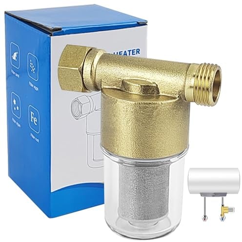 Wasserfilter 1/2 zoll, hauswasserfilter, wasserfilter für wasserleitung Filtert Effektiv Wasserverunreinigungen, für wasserleitung für Duschköpfe, Warmwasserbereiter, Wasserreiniger