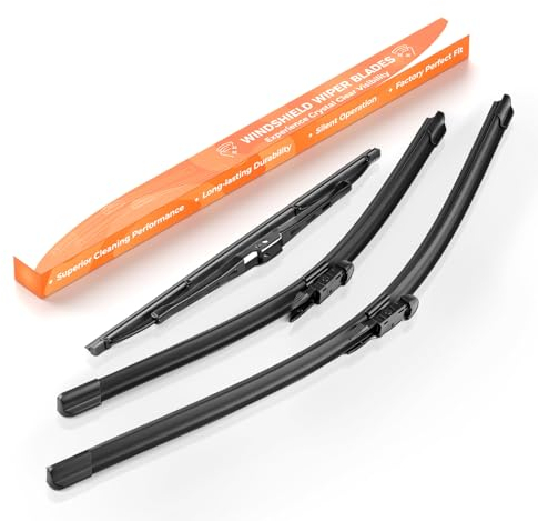 GEARMONSTER Scheibenwischer Wischerblätter Vorne + Hinten Satz Autoscheibenwischer Heckscheibenwischer für AUDI A3 8P 8PA | SPORTBACK 2004-2013 (3er Set: 600mm/475mm/340mm)