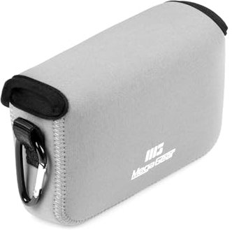 MegaGear Custodia in neoprene per fotocamera Fujifilm X100VI - Borsa elegante e protettiva per la fotografia digitale (Grigio)