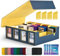 UAONO Trading Card Storage Box for Commander Display, 2400+ MTG Deck Box with 4 Toploader, TCG Card Case fits Magic PTCG Sports Cards(Blue&Yellow)