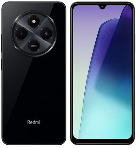 Xiaomi Redmi 14C - Smartphone portatile, display da 6,88 pollici, 4 + 128 GB, 120 Hz, 5160 mAh, durata della batteria fino a 22 ore di riproduzione video con caricatore, senza NFC (nero)